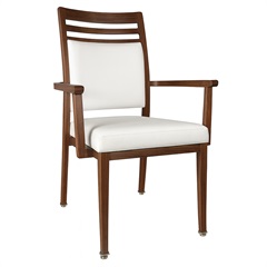 Arthur Stacking Wood-Look Metal Dining Chair